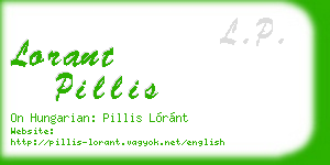 lorant pillis business card
