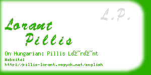 lorant pillis business card